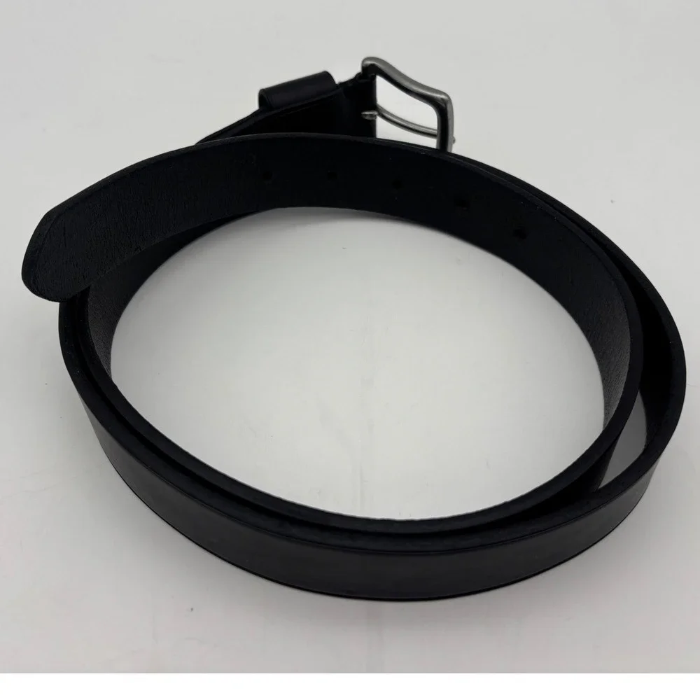 POLO RALPH LAUREN Mens Pony Black Italian Leather Belt Silver Buckle Size 40 100
